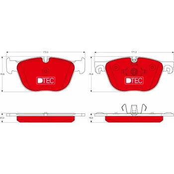 Brzdová destička Sada brzdových destiček, kotoučová brzda TRW GDB1726DTE