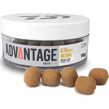 Boilies Daiwa plovoucí nástrahy Advantage Pop-Up Natural 18g Průměr: 8-10mm