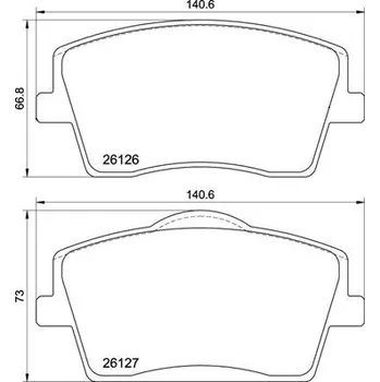 Brzdová destička Sada brzdových destiček, kotoučová brzda BREMBO P 86 031