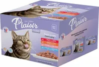 Plaisir Cat Adult Multipack XXL hovězí/kuřecí/losos/pstruh 24x 85 g