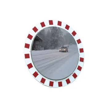 Bezpečnostní zrcadlo Zrcadlo dopravní Anti-Frost, venkovní, červeno-bílý rám, průměr 790 mm (zrcadlo 600 mm)