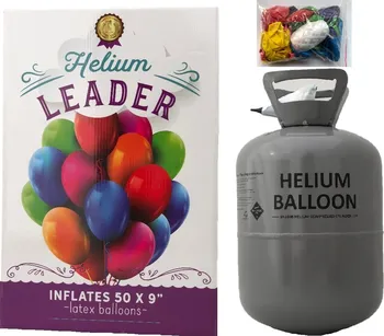 Helium do balónku Leader Helium na 50 balónků plus 50 ks balónků