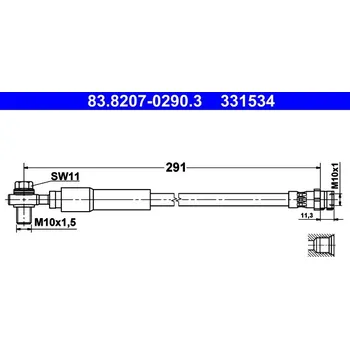 Brzdová hadice Brzdová hadice ATE 83.8207-0290.3