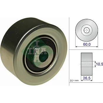 Vratná/vodicí kladka, klínový žebrový řemen INA 532 0561 10