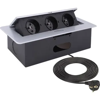 Elektrická zásuvka Design Light Kombi Box výklopná zásuvka s kabelem 1,5 m