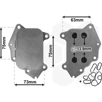 Chladič motoru Olejový chladič, motorový olej VAN WEZEL 40003396