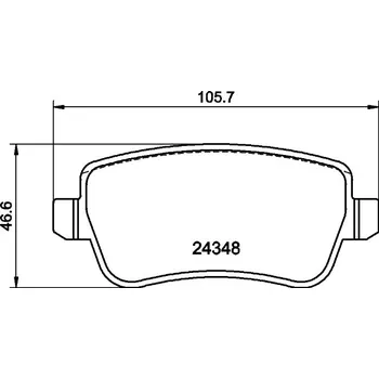 Brzdová destička Sada brzdových destiček, kotoučová brzda MINTEX MDB2800