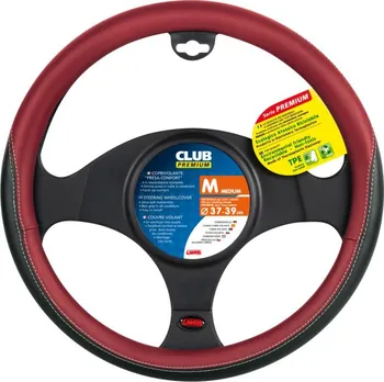 Potah na volant Lampa Club Premium M 37-39 cm černý/červený