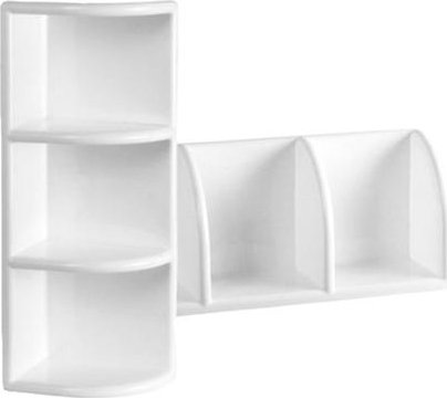 PLAFOR Polička plast rohová 3 patra EXTRA bílá