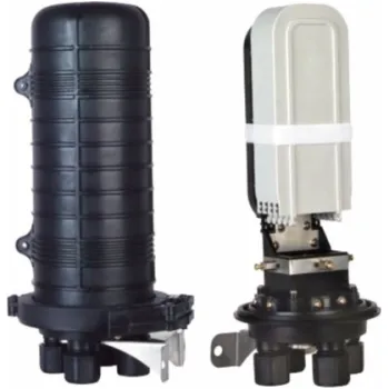 Rozvaděč XtendLan Vodotěsná optická spojka, zemní/zeď/stožár, 96 vláken 4x12x2, 4 prostupy, matice, 415x206mm