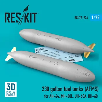 Plastikový model 1/72 230 gallon fuel tanks (AFMS) for AH-64, MH-60