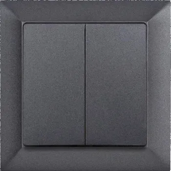 Stavebniny Timex Vypínač OPUS premium č.5 grafit - kompletní