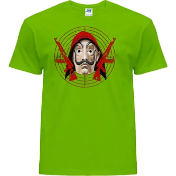 panske_levne_tricko_potisk_papirovy_dum Barva: Lime - limetková, velikost: XXL