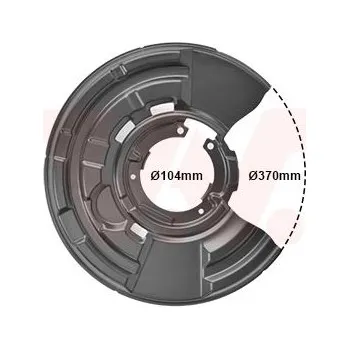 Brzdový kotouč Ochranný plech proti rozstřikování, brzdový kotouč VAN WEZEL 0633374