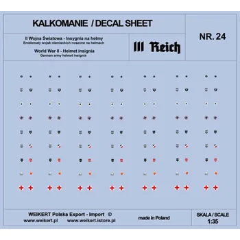 Plastikový model 1/35 German Helmet Insignia WWII - III REICH