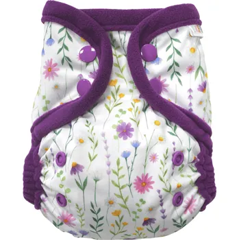 Kalhotky Breberky Svrchní kalhotky (S), bez křidélek - Fialové kopretiny PAT