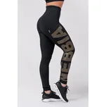 NEBBIA Gold Print Legíny černá M