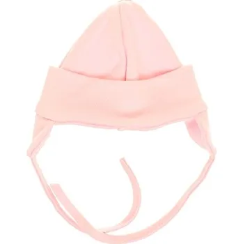 Kojenecká čepice Čepice kojenecká bavlna- KLAPKY růžová - vel.68