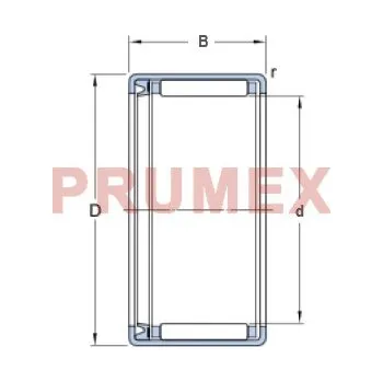 SKF HK 4018 RS jehlové ložisko s lisovaným pouzdrem