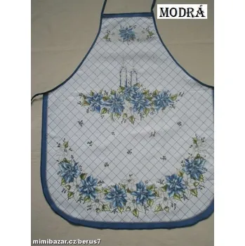 Kuchyňská zástěra ZÁSTĚRA - ZÁSTĚRY - svíčky modrá