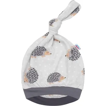 Kojenecká čepice Čepice kojenecká nasazovací bavlna - JEŽEK šedá - vel.56-62