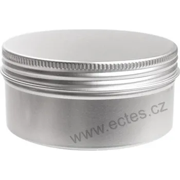 Dóza na potraviny ALUMINIUM stříbrná kulatá hliníková dóza na kosmetiku 80 ml