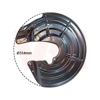 Brzdový kotouč Ochranný plech proti rozstřikování, brzdový kotouč VAN WEZEL 0961372