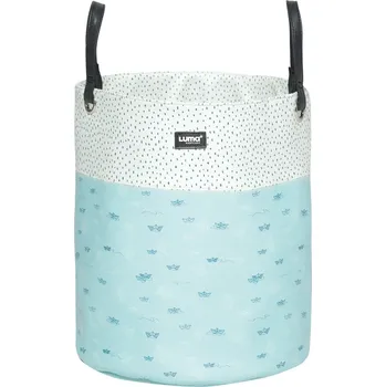 Úložný box LUMA Koš na hračky velký Luma Paper Boats" "Hloubka boxu:32|Šířka boxu:32|Výška boxu:39|Vzor:Paper boats|