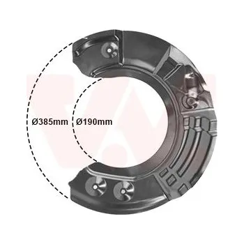 Brzdový kotouč Ochranný plech proti rozstřikování, brzdový kotouč VAN WEZEL 0618372