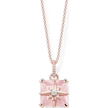 Náhrdelník THOMAS SABO náhrdelník Pink stone with star KE1953-417-9-L45v