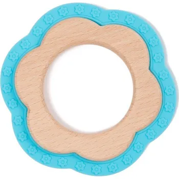Bo Jungle Kousátko B-TEETHER FLOWER WOOD Blue