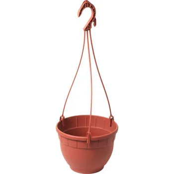 Květináč Květináč Siena závěsný s miskou - terakota 18 cm