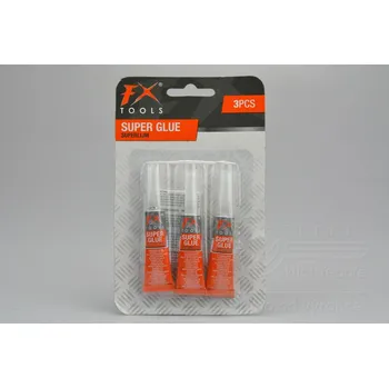 Kancelářské lepidlo FX Tools Vteřinové lepidlo FX 3g - Set 3ks (8cm)