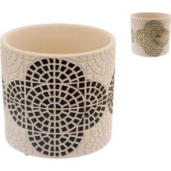 Květináč Květináč terakota béžový 14x14x13 cm 2ASS