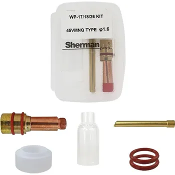 Příslušenství ke svářečce Sada spotřebních dílů TIG PYREX | SR17/18/26 | 45VMNQ | 22x10x47 mm 1,6 mm