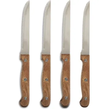 Kuchyňský nůž Zeller Sada nožů na steaky, 4 kusy, akát / nerez 24968