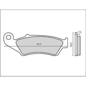 Brzdová destička BRENTA brzdové destičky KH185 (organické) CR/CRF/KX/KXF/RM/RMZ/YZ/YZF- přední (BRENTA brzdové destičky KH185 (organické) CR/CRF/KX/KXF/RM/RMZ/YZ/YZF- přední)
