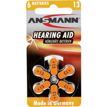 1x6 Ansmann Zinc-Air 13 (PR 48) Baterie naslouchatka