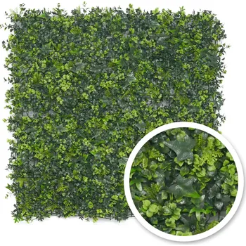 umělý živý plot Umělá živá zelená stěna mix rostlin 100 x 100 cm