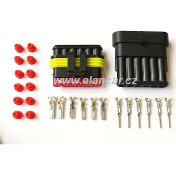 Auto elektroinstalace Vodotěsná svorkovnice 6x pin - komplet