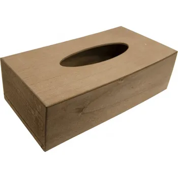 Box na kapesníky Box na papírové kapesníky dřevo hnědý 26x14x8 cm