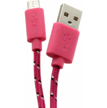 Datový kabel Sbox USB A - Micro USB kabel - 1M, růžový