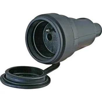 Elektrická zásuvka Zásuvka spojovací gumová s víčkem 16A/230V černá 181816007