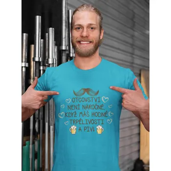 Pánské tričko Pánske tričko Otcovství Barva: Tyrkysová, Velikost: 4XL