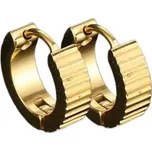 Ocelové náušnice ozubené kolo Gold