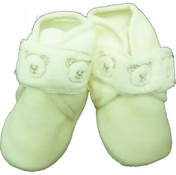 Capáčky Capáčky kojenecké samet na suchý zip - MÉĎOVÉ smetanové - vel.0-4měs.