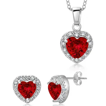 Souprava šperků SOFIA stříbrný set náušnice, přívěsek a řetízek COPZA76591+COEZB76590