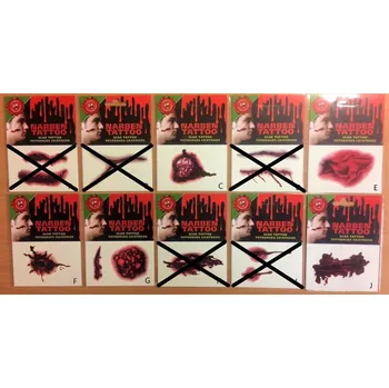 Karnevalový kostým ERFURTH Nalepovací tetování Horror Rány, Jizvy