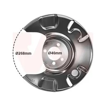 Autodíl Ochranný plech proti rozstřikování, brzdový kotouč VAN WEZEL 5812374