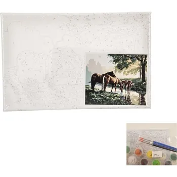 kreativní sada Kreativní sada malování s čísly koně 24x30 cm